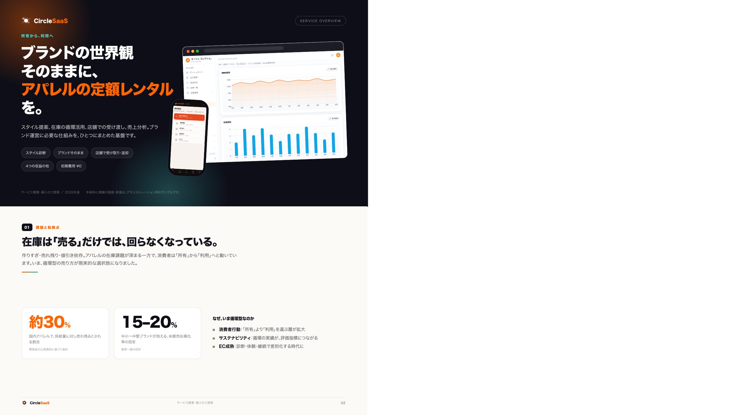 サービス概要資料の表紙プレビュー